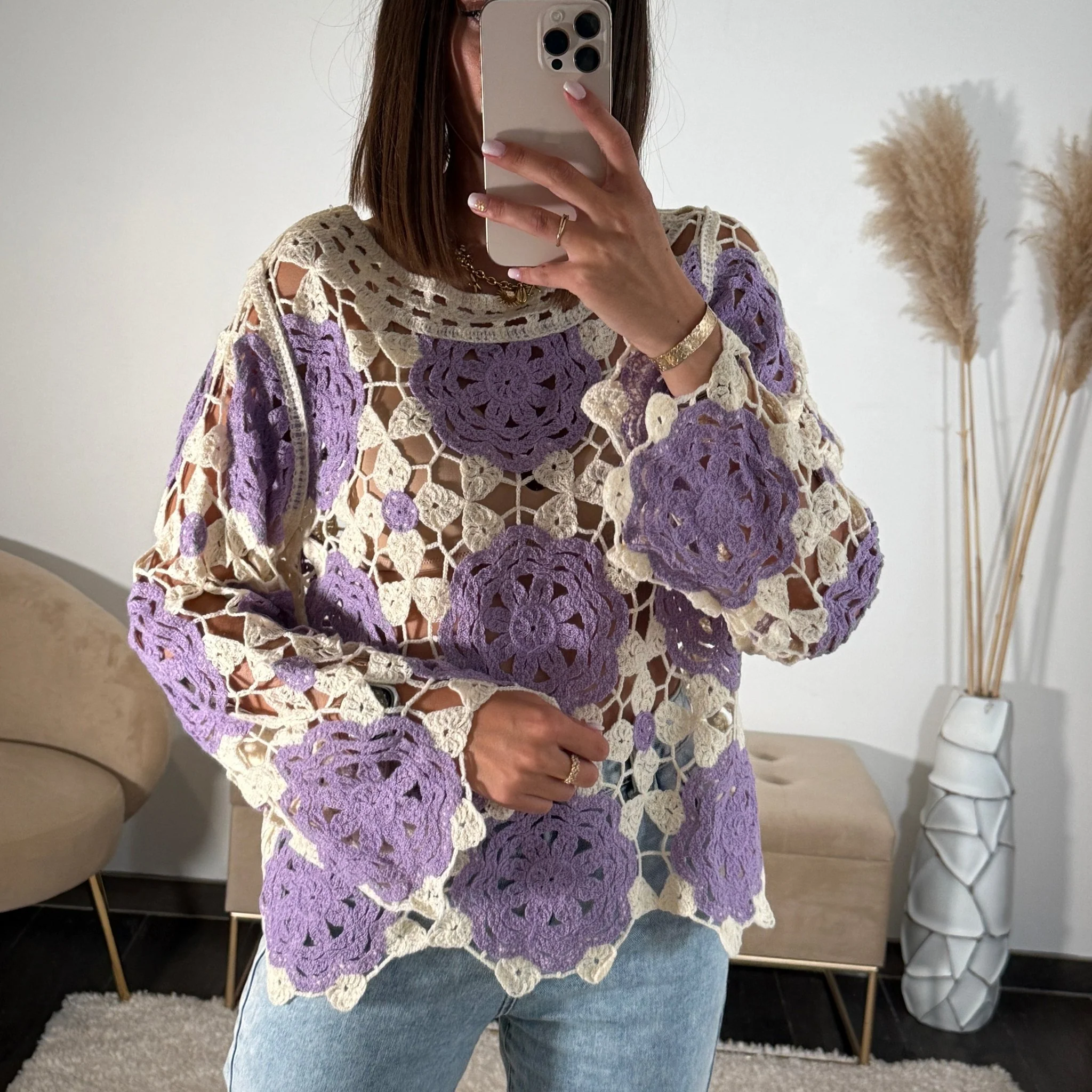 TOP CROCHET LILAS ROYA