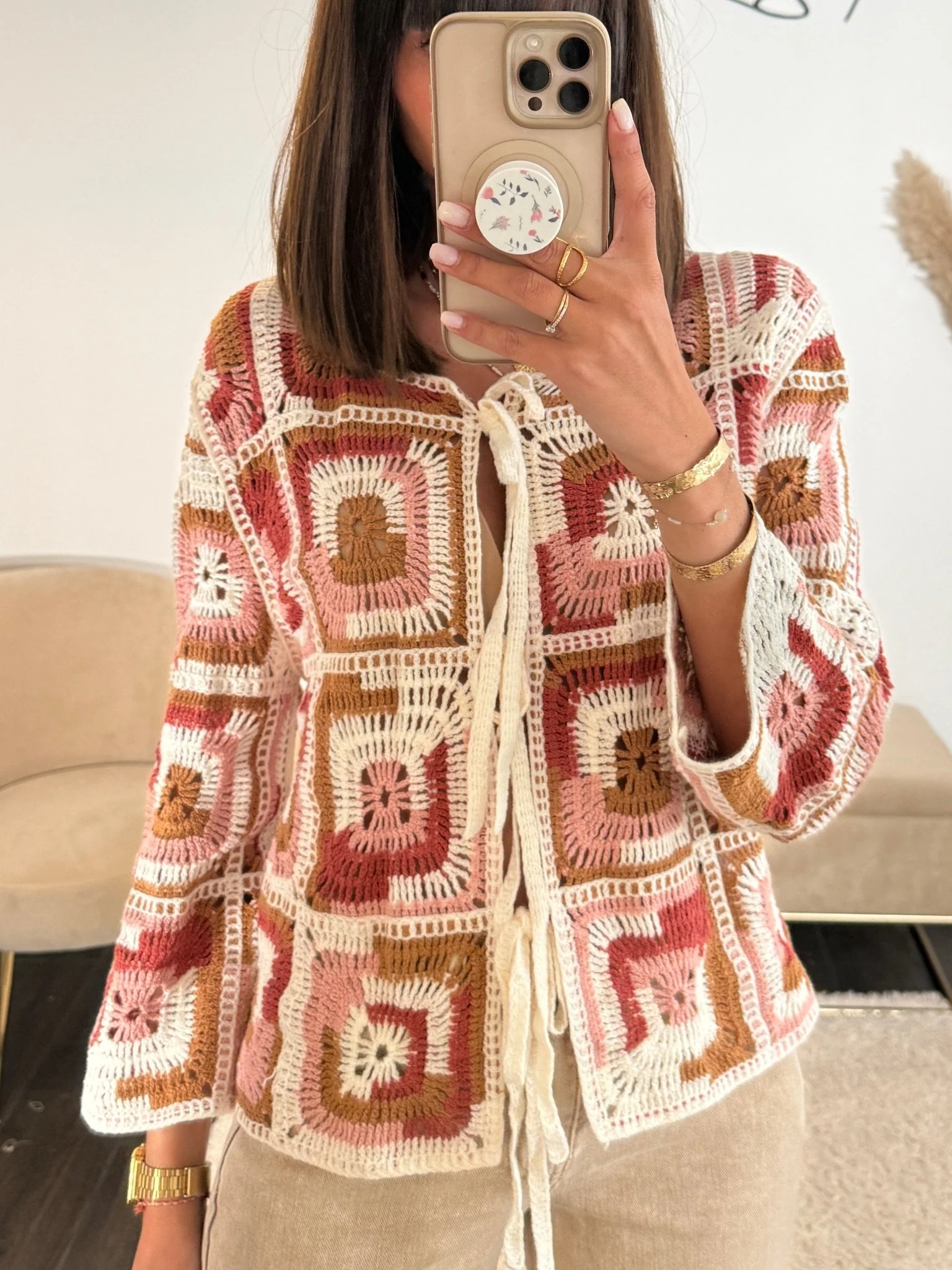 TOP CROCHET TERRACOTTA TAHO