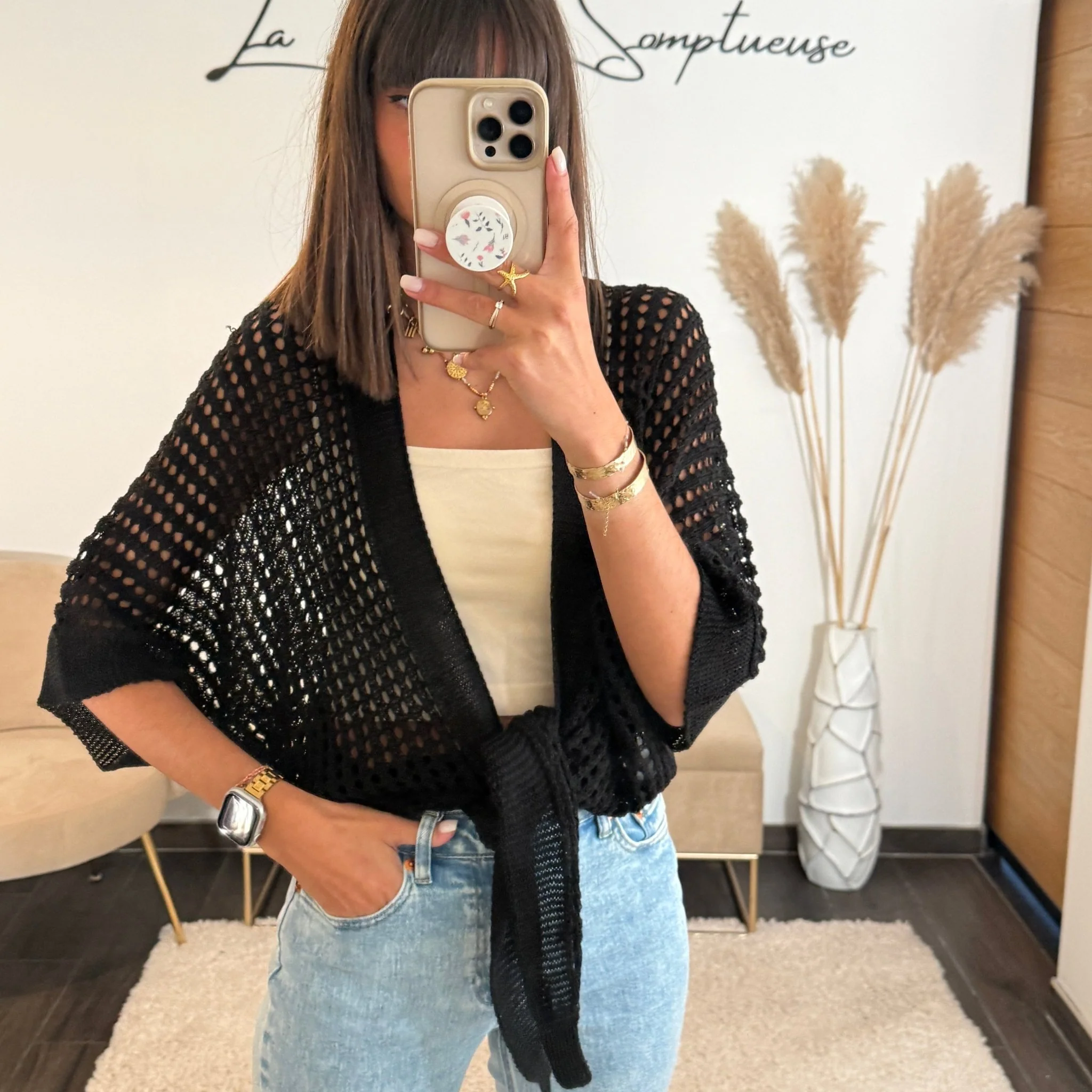 TOP MAILLE NOIR GIANNY