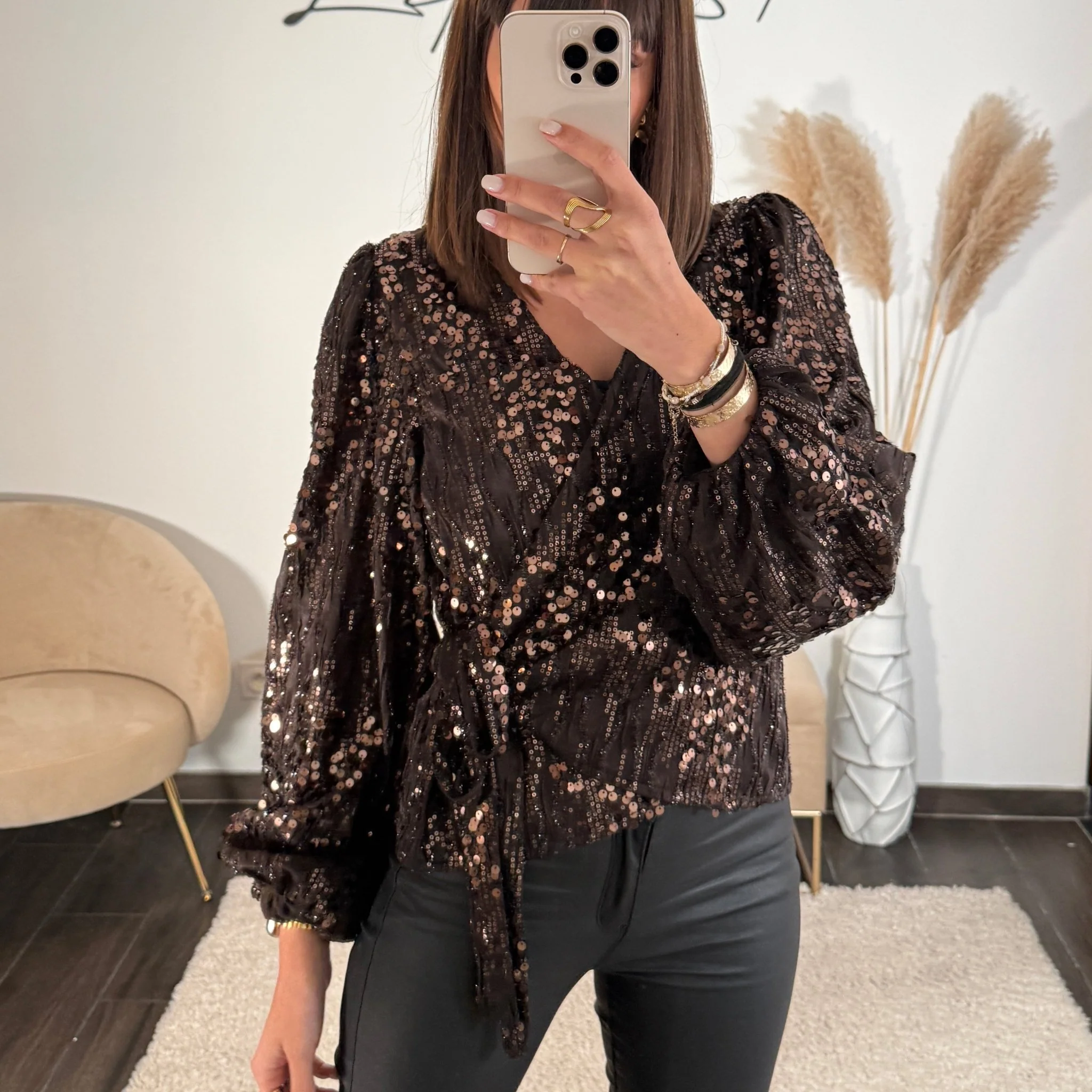 TOP SEQUINS CHOCO TAYLOR