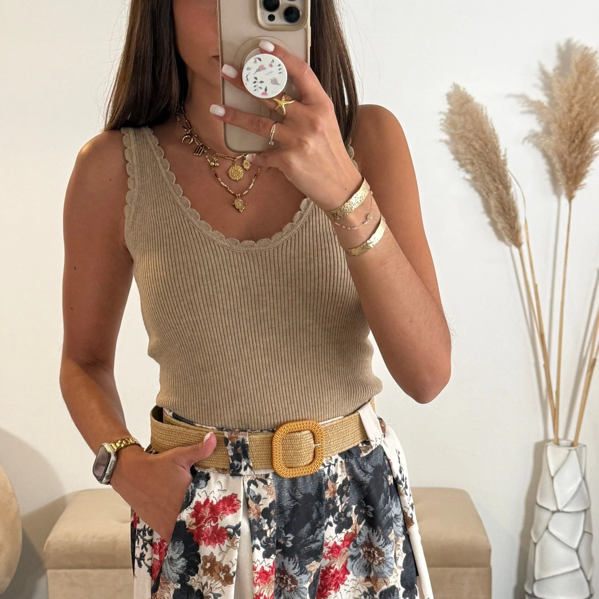 TOP TAUPE ELORA