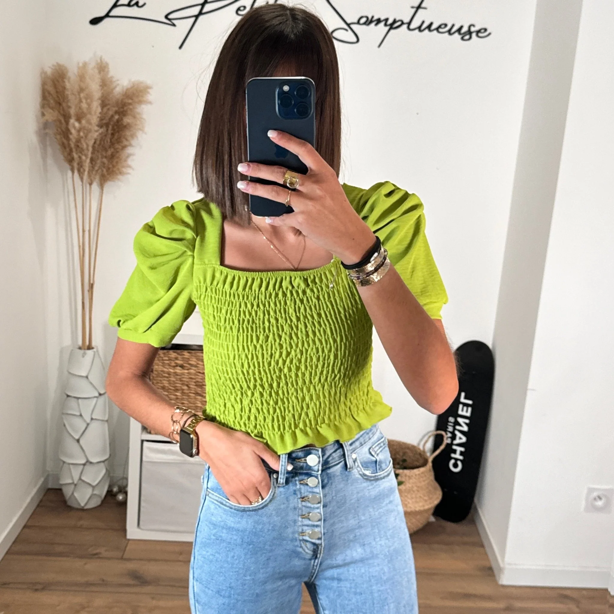 TOP VERT POMME CLEA