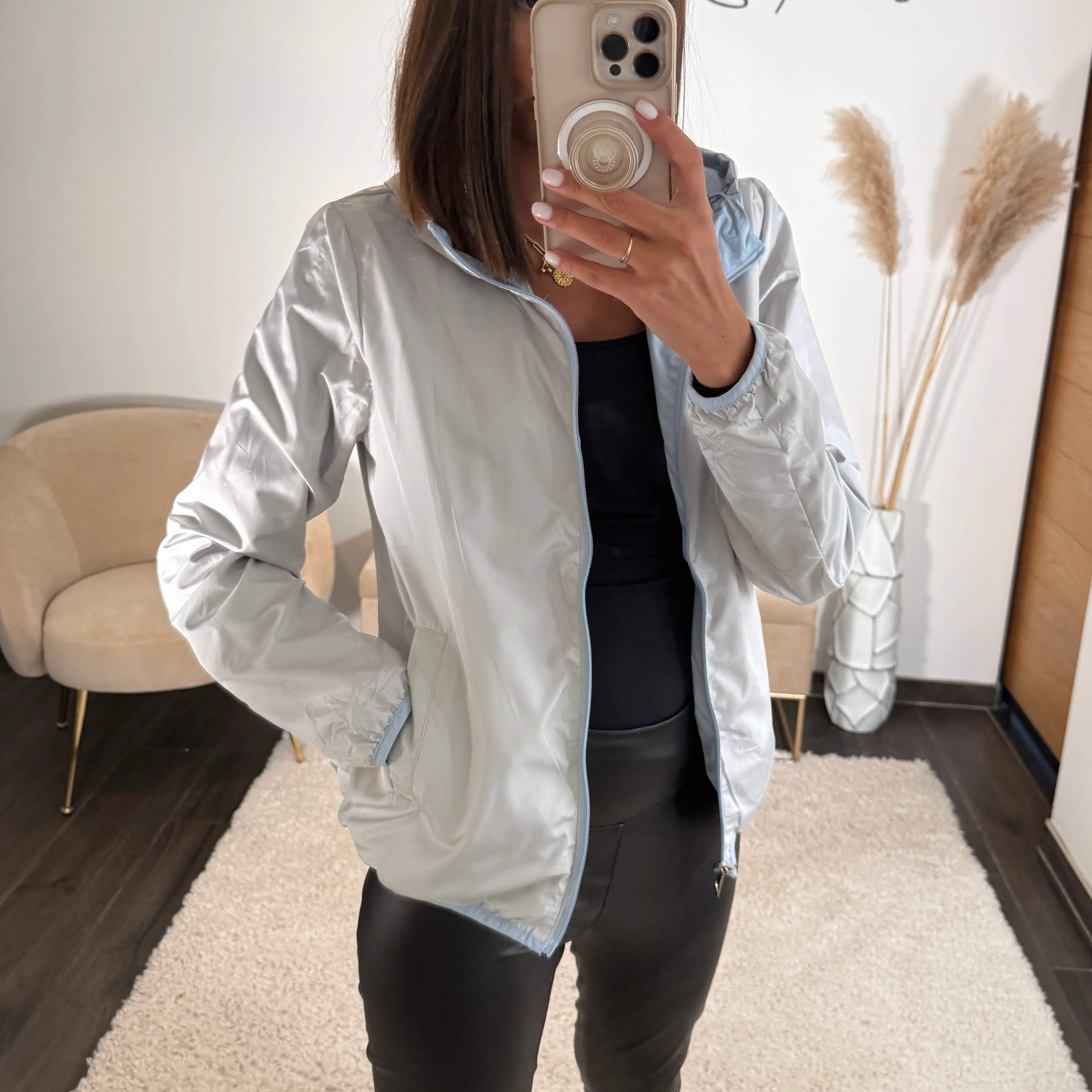 VESTE IMPERMEABLE BLEU CIEL ZOE - Image 4