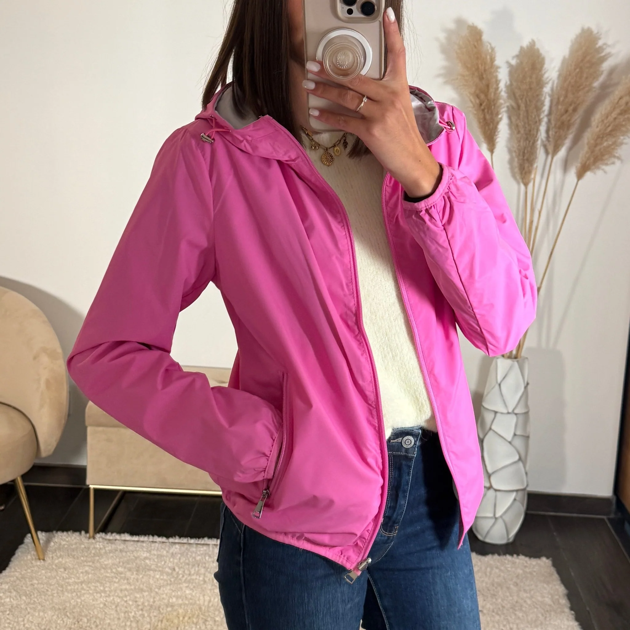 VESTE IMPERMEABLE FUCHSIA ZOE - Image 2
