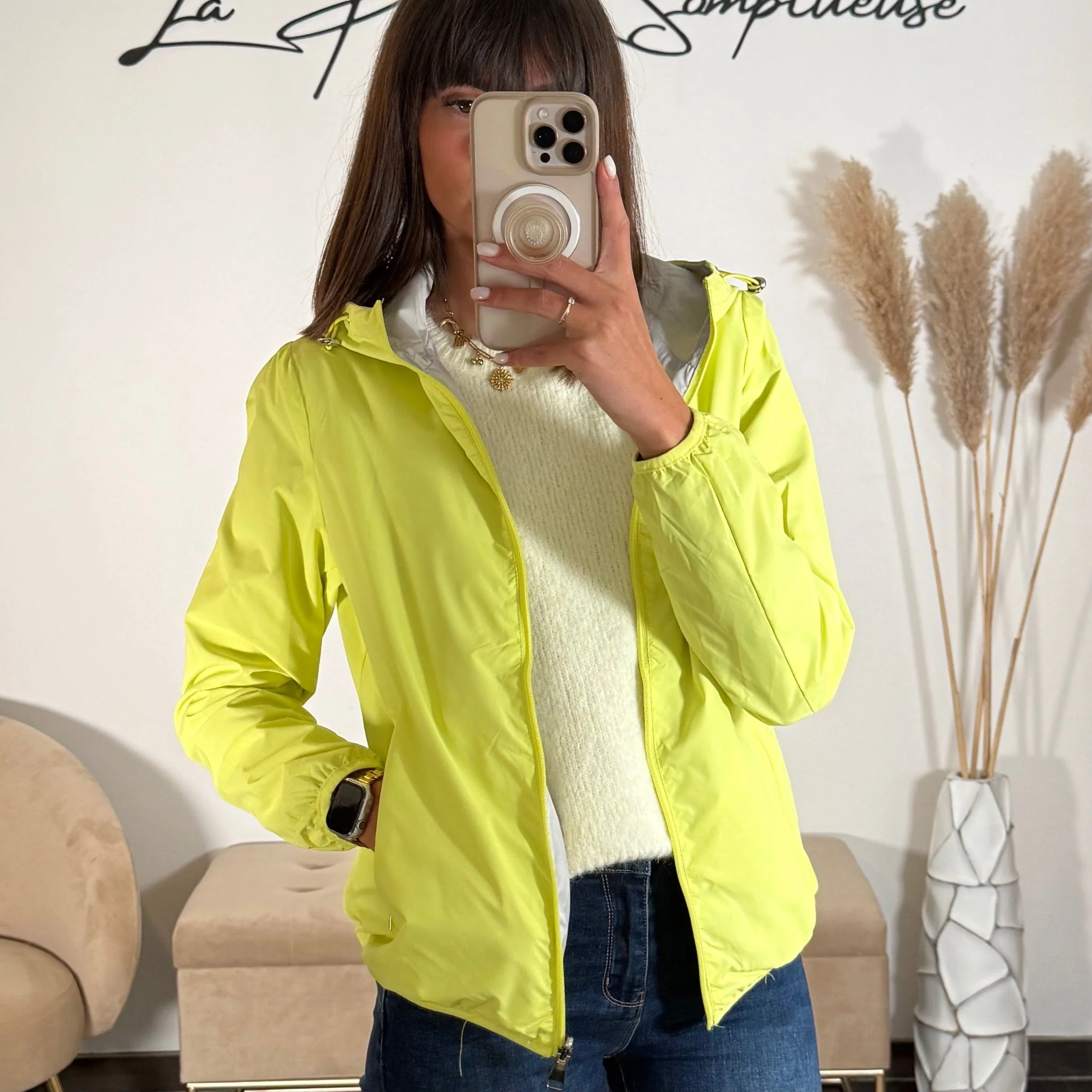 VESTE IMPERMEABLE JAUNE ZOE