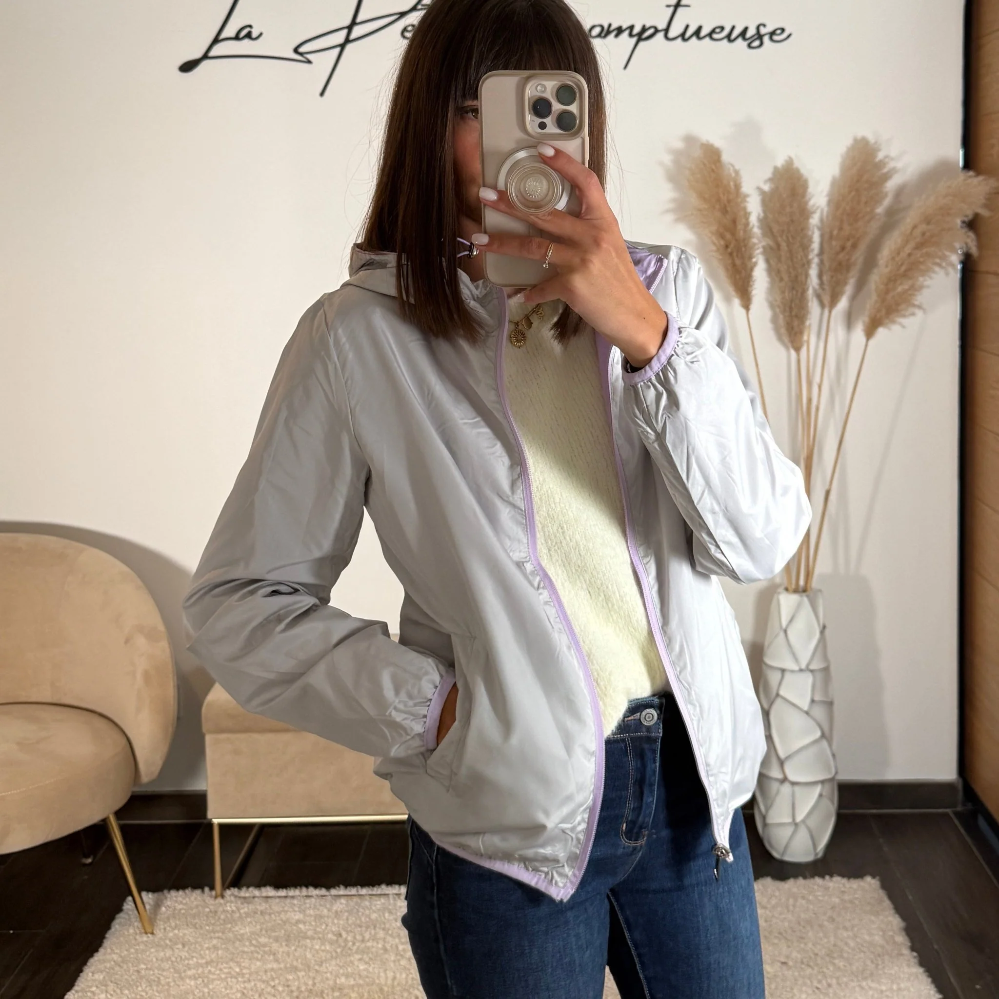 VESTE IMPERMEABLE LILAS ZOE - Image 3