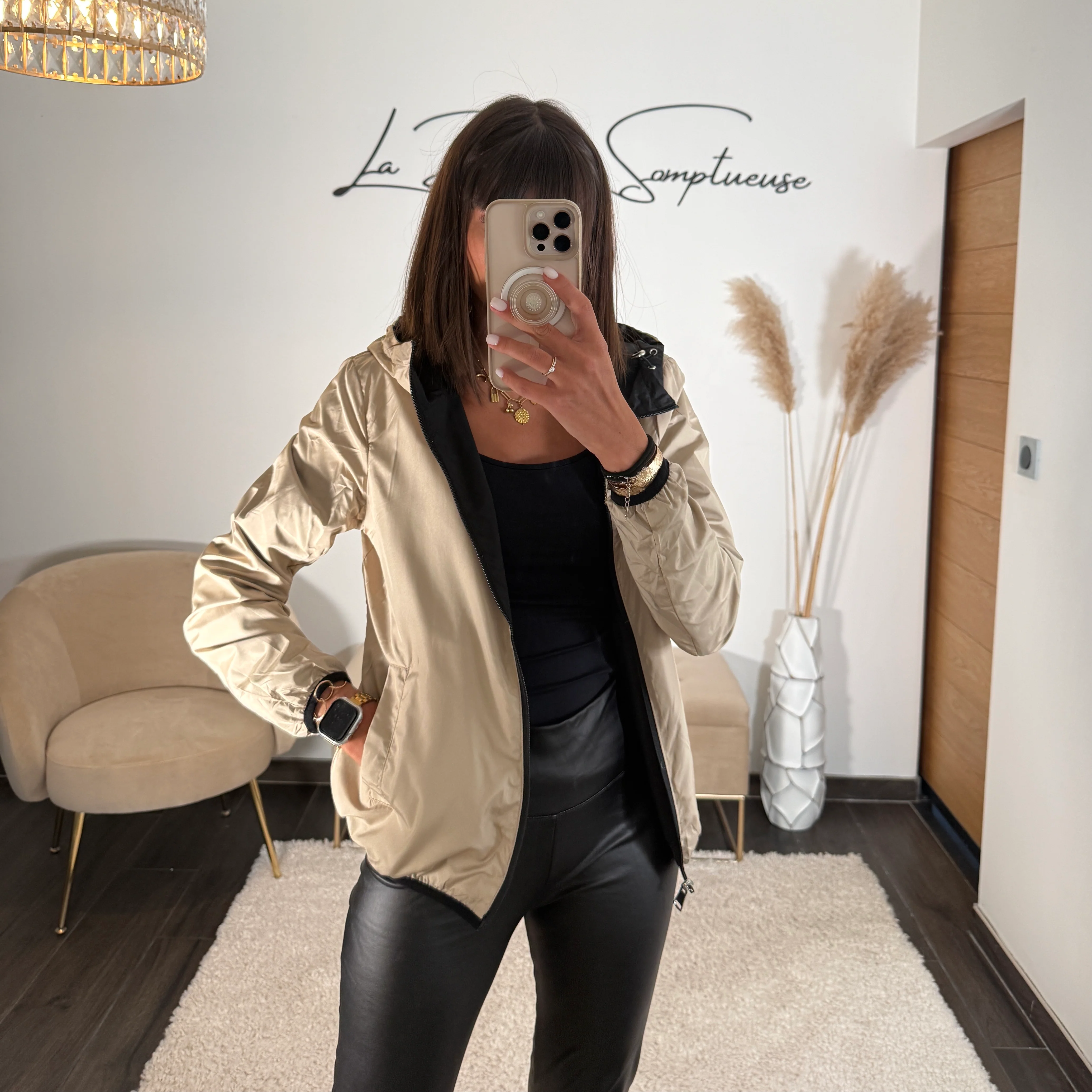 VESTE IMPERMEABLE NOIR ZOE - Image 3