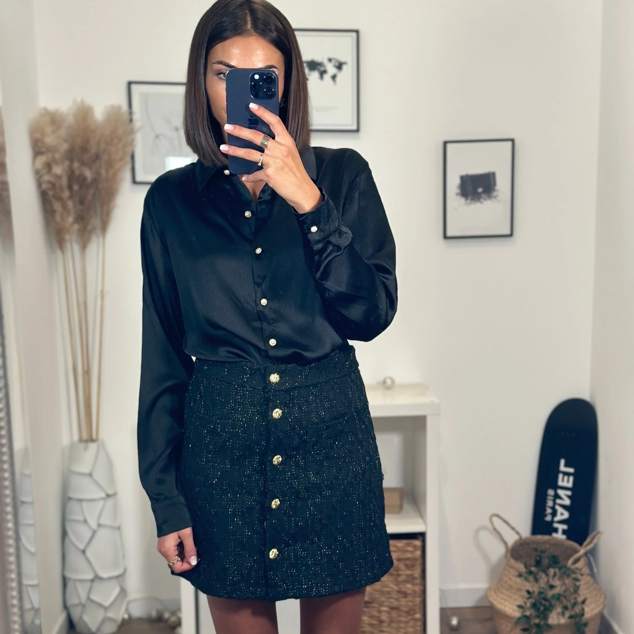 VESTE NOIRE TWEED ALINA - Image 6