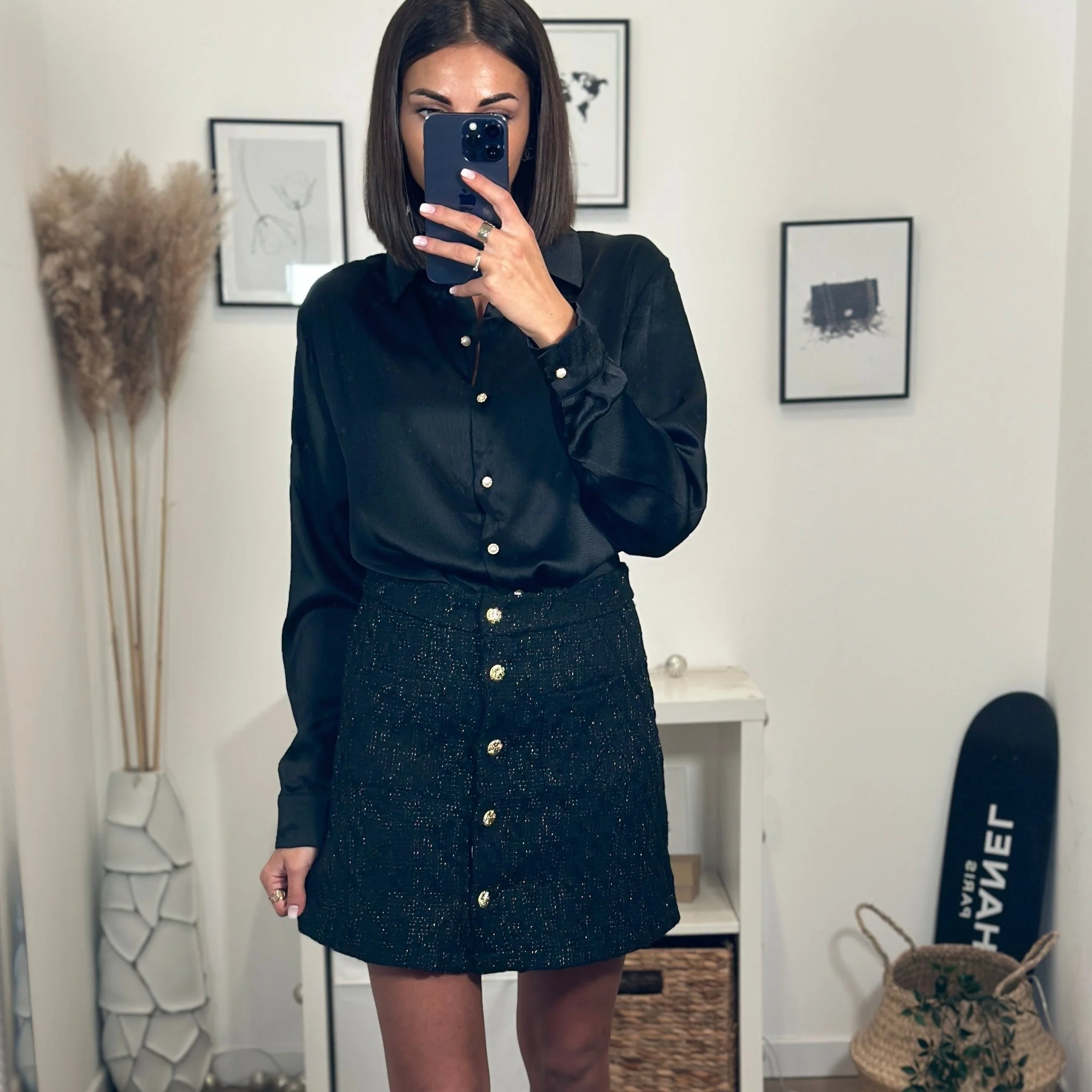 VESTE NOIRE TWEED ALINA - Image 7