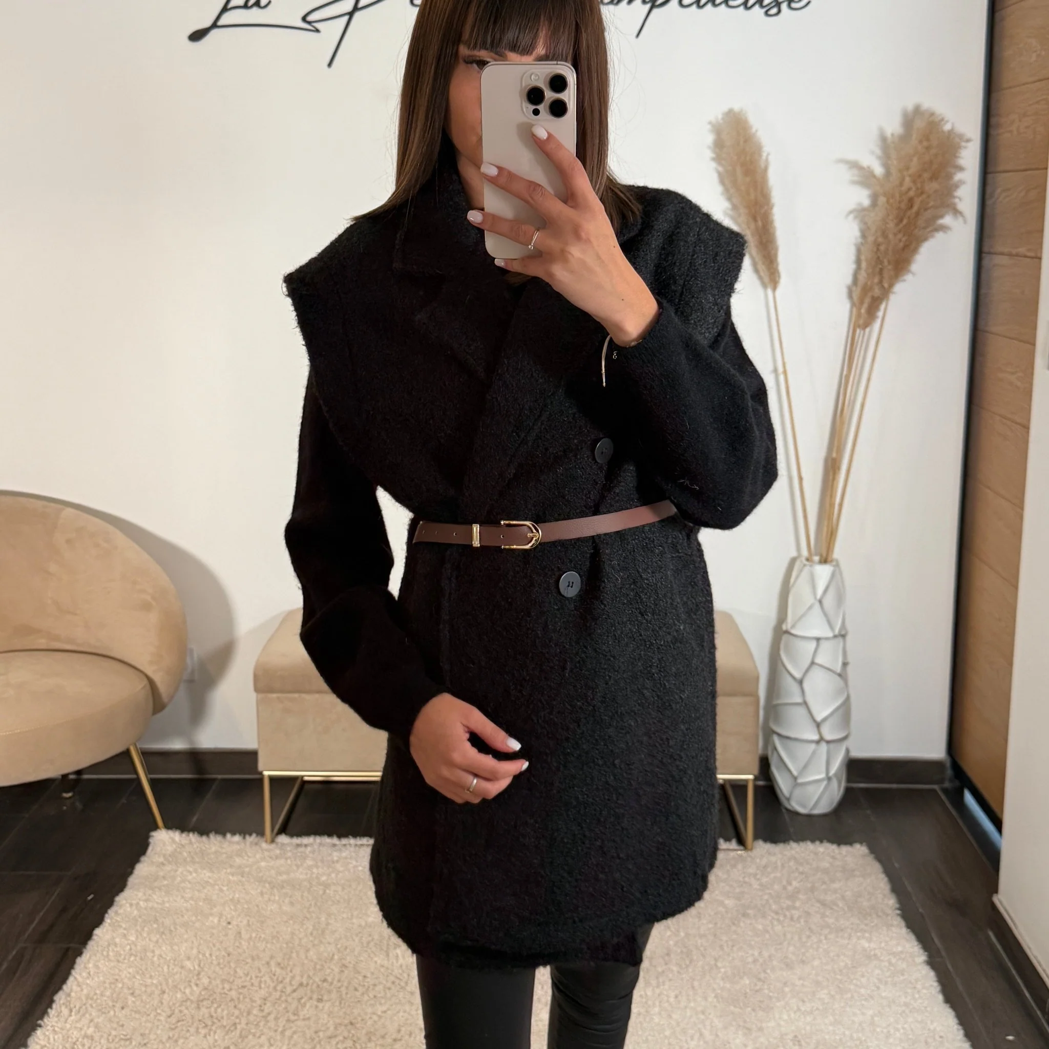 VESTE SANS MANCHE NOIR AUREL - Image 2